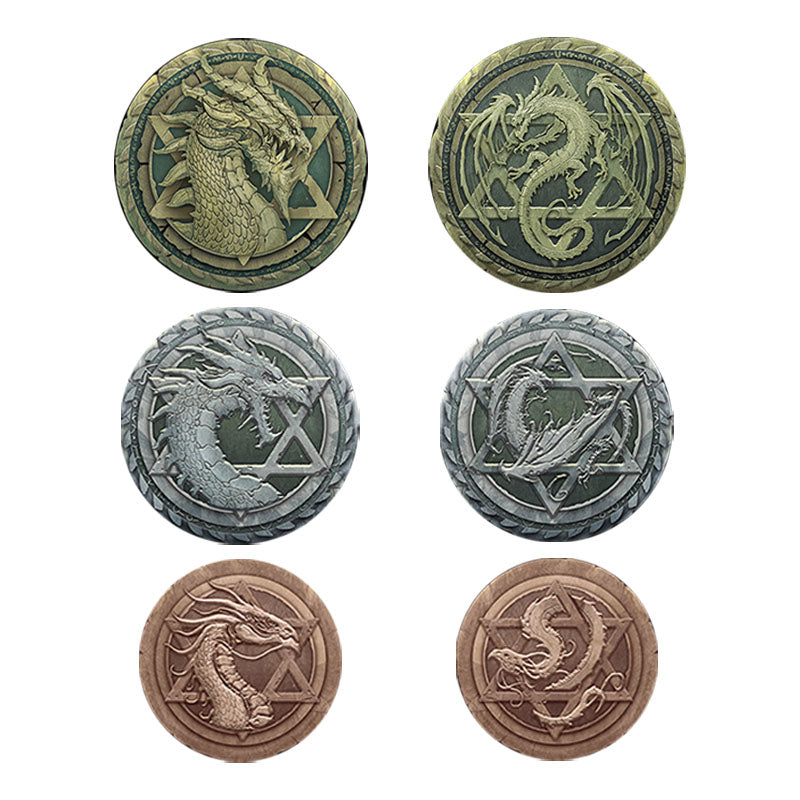 Game Coins:Dragon Element  (Set of 3)